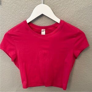 ALO Yoga summer crush Pink Cropped Tee